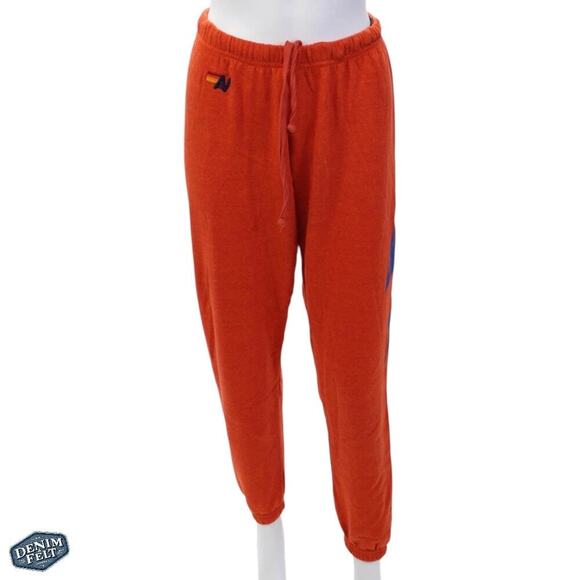 Aviator Nation Women’s BOLT Lounge SWEATPANTS - ORANGE // BLUE - Picture 6 of 15